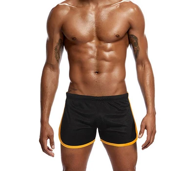 

Mens Gym Training Shorts Men Soild Color Casual Clothing Fitness Elastic Waist Grid quick-drying Compression Shorts Athletics