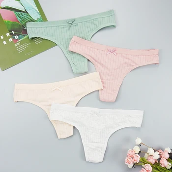 

Sexy Tangas Intimate Thongs Panties Women Cotton Sports Underpants G-String Thread T Panty Low Rise Soft Ladies Underwear