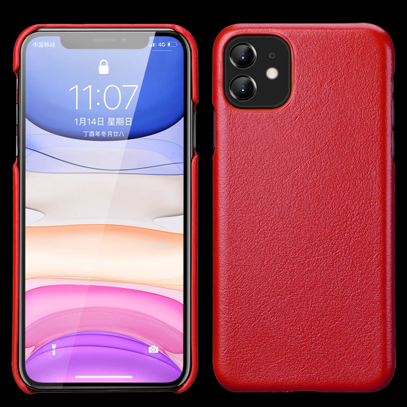 Ультратонкий чехол из натуральной кожи для iPhone 11 Pro Max X XR XS Модный деловой