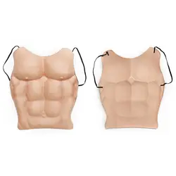 EVA Men Realistic Chest Fake Skin Chest Muscle Lifelike Human Body DIY Costume Cosplay Props Party Halloween Decoration