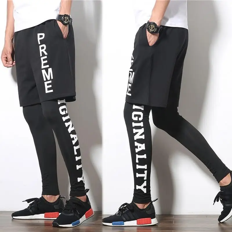 

Outer Wear Printed Large GIRL'S Play Basketball Tight WOMEN'S Pants Extra-large Men's, Black Quick-Dry Sports Leggings Pants.