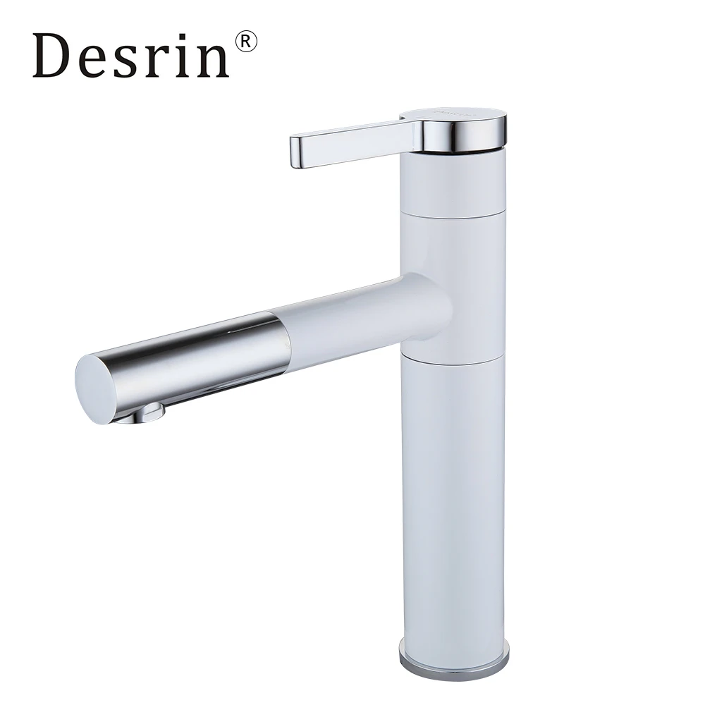

Desrin Matte Black Brass Basin Pull-Out Faucet Single Handle Waterfall Bathroom Faucet Cold and Hot Water Sink mixer