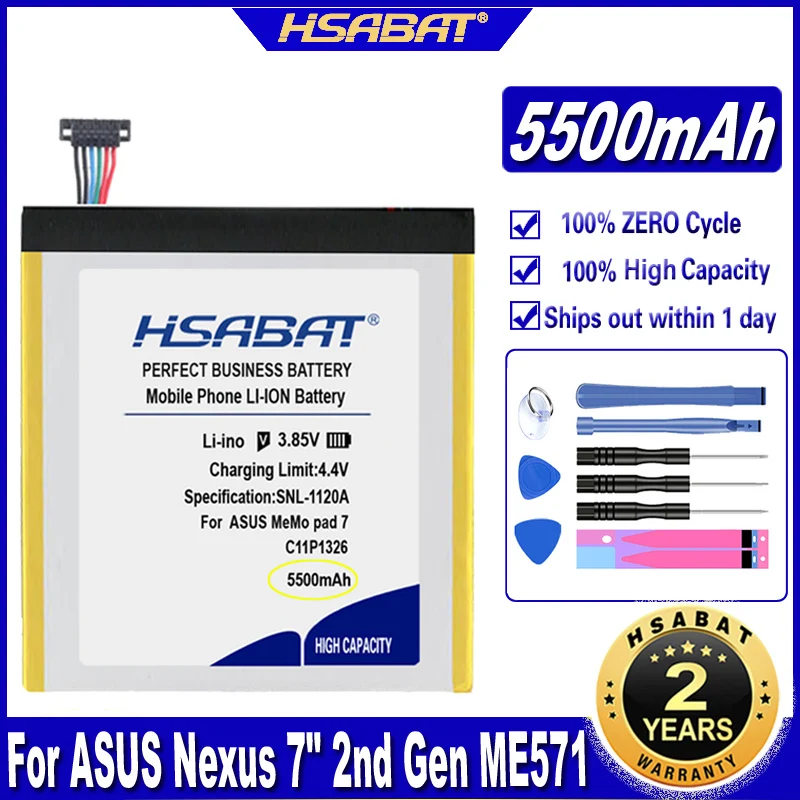 HSABAT 0 цикла 5500 мА/ч C11P1326 Батарея для ASUS MeMo Pad 7 ME7610C ME7610CX ME176C ME176CX K013 ME176 запасной