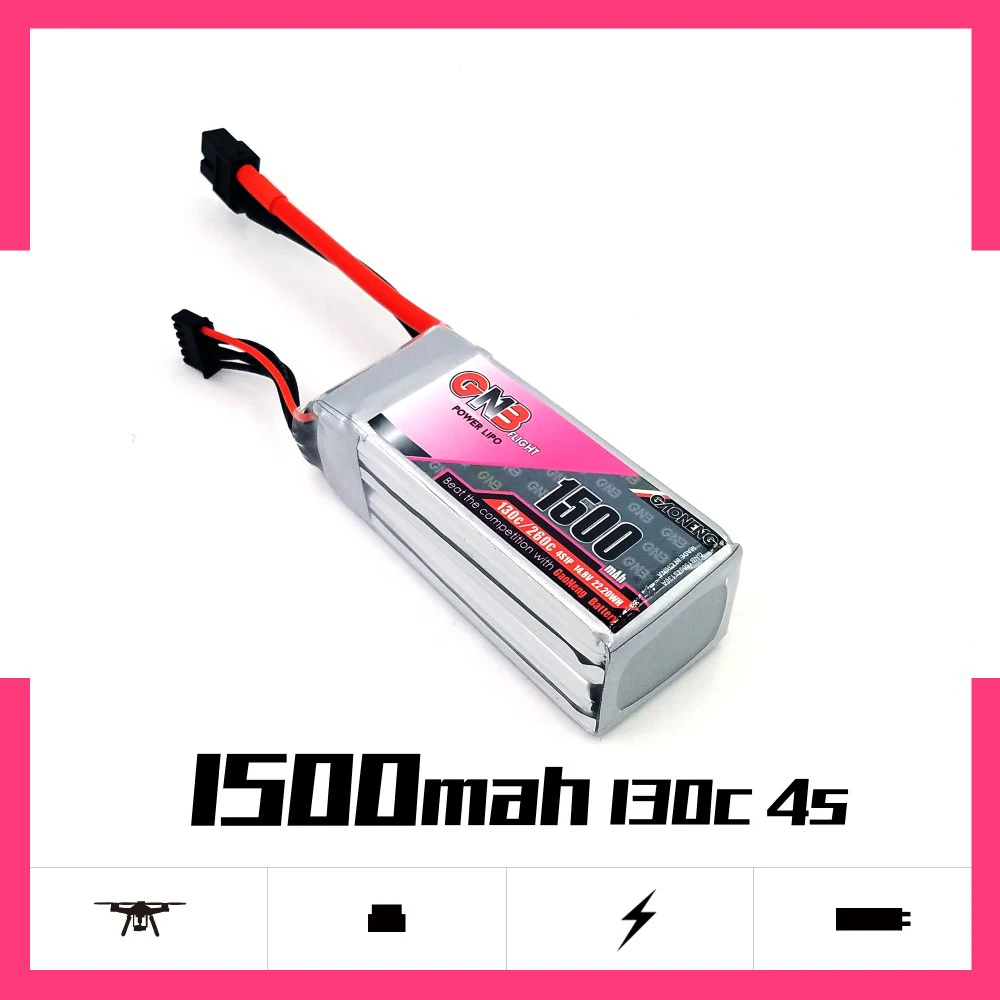 Высокая Скорость RC автомобиль 110C 120c 130C Lipo батарея Gaoneng GNB 14,8 V 1500mAh 4S Lipo батареи модели радиоуправляемого дрона аксессуары для мультикоптера