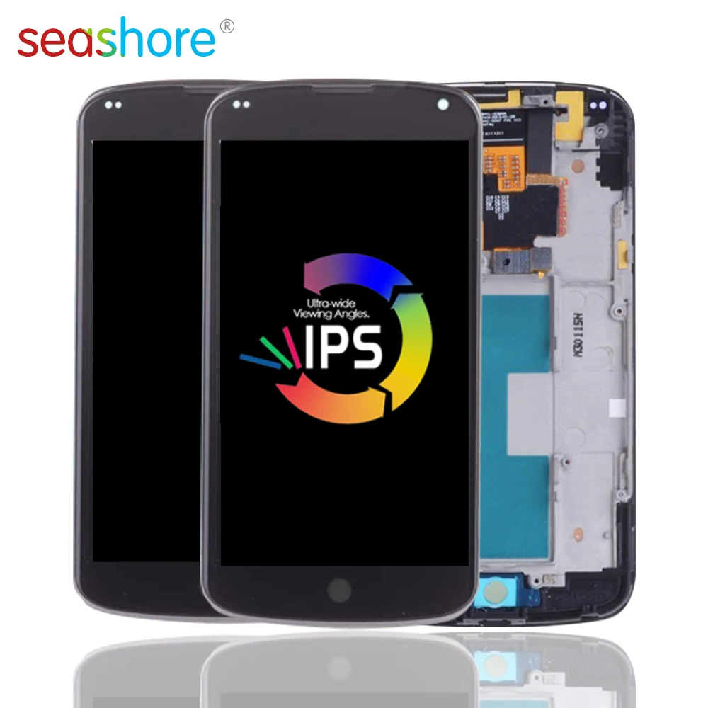 Koop Originele Voor Lg Google Nexus 4 E960 Lcd Touch Screen Digitizer Vergadering Voor Lg Nexus 4 Display Met Frame Vervanging mako E960