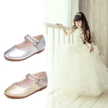 Детская школьная обувь; Танцевальная Свадебная обувь принцессы; кожаная обувь для девочек