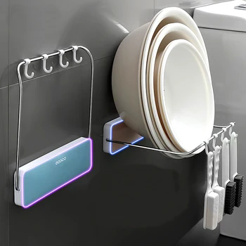 

Folding Washbasin Stand Wall Mounted Washbasin Rack Organizer Portable Adjustable Home Storage Organization