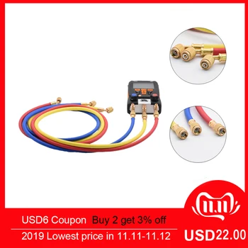 

Refrigeration Charging Hoses 3Pcs/Set 1.5M For r R134a R410a R22 R12 R502 Testo 550 Air Conditioner Tools Manifold Gauge