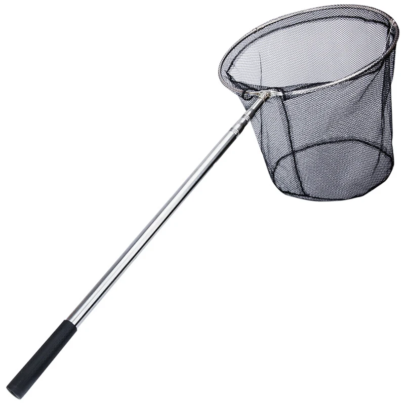 1.8M/2.2M Collapsible Fishing Nets 스테인레스 스틸 낚시 도구 Small Mesh Foldable