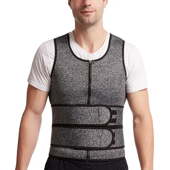 

3XL Men Double Belt Shapewear Vest Neoprene Corset Sweating Fitness Top Vest Personal Health Care Bone Care Braces & Supports NS