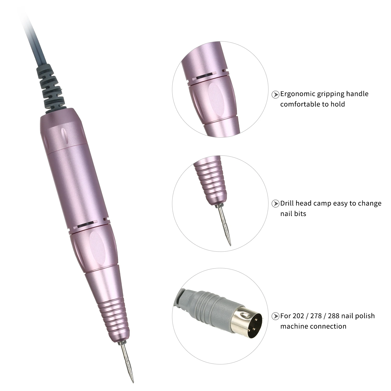 Профессиональная электрическая машинка для ногтей дрель ручка Файл польский растереть машина наконечник для маникюра и педикюра, инструмент, аксессуары для украшения ногтей