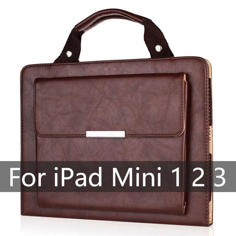Для Ipad Mini 1 2 3 чехол для планшета из искусственной кожи, чехол-портфель, откидная подставка, чехол-кошелек, сумочка, для Apple iPad mini 4, умный чехол - Цвет: Красный