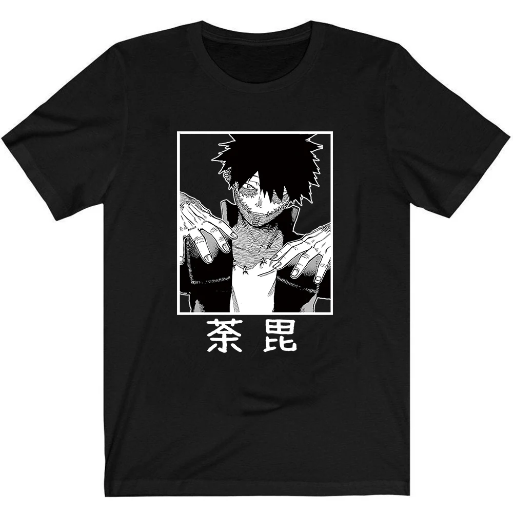 Unisex My Hero Academia Short Sleeve Dabi Round Neck All Season Harajuku Toya Todoroki Cotton T-Shirt