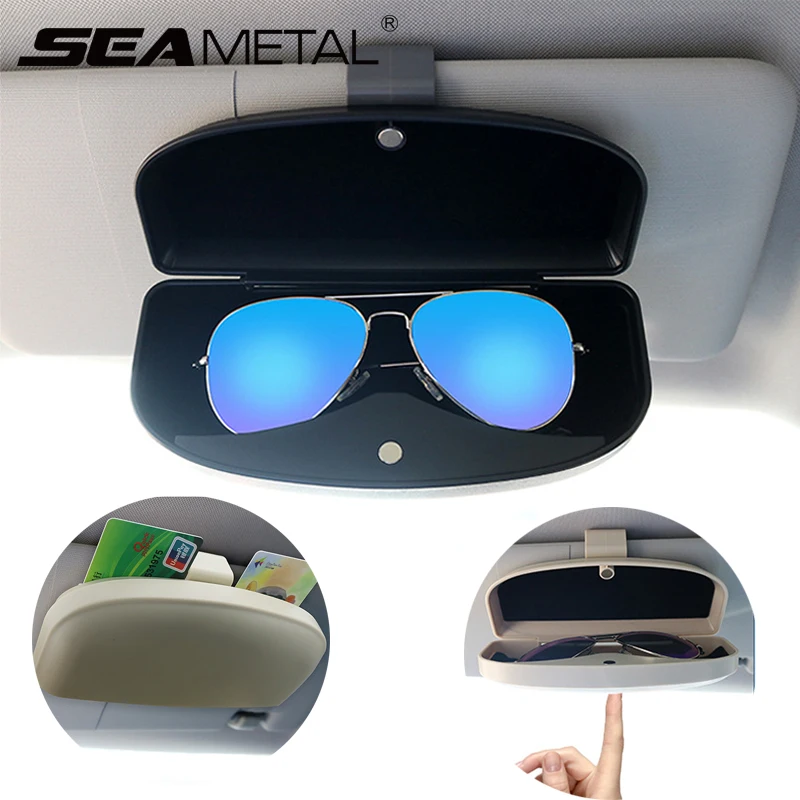 Used to Hang Sunglasses and Clip Cards Tenacitee 2 Pack Glasses Holders for Car Sun Visor,Double-Layer Sunglasses Frame with Ticket Holder Function Used to Hang Sunglasses and Clip Cards Tenacitee 2 Pack Glasses Holders for Car Sun Visor,Double-Layer Sunglasses Frame with Ticket Holder Function