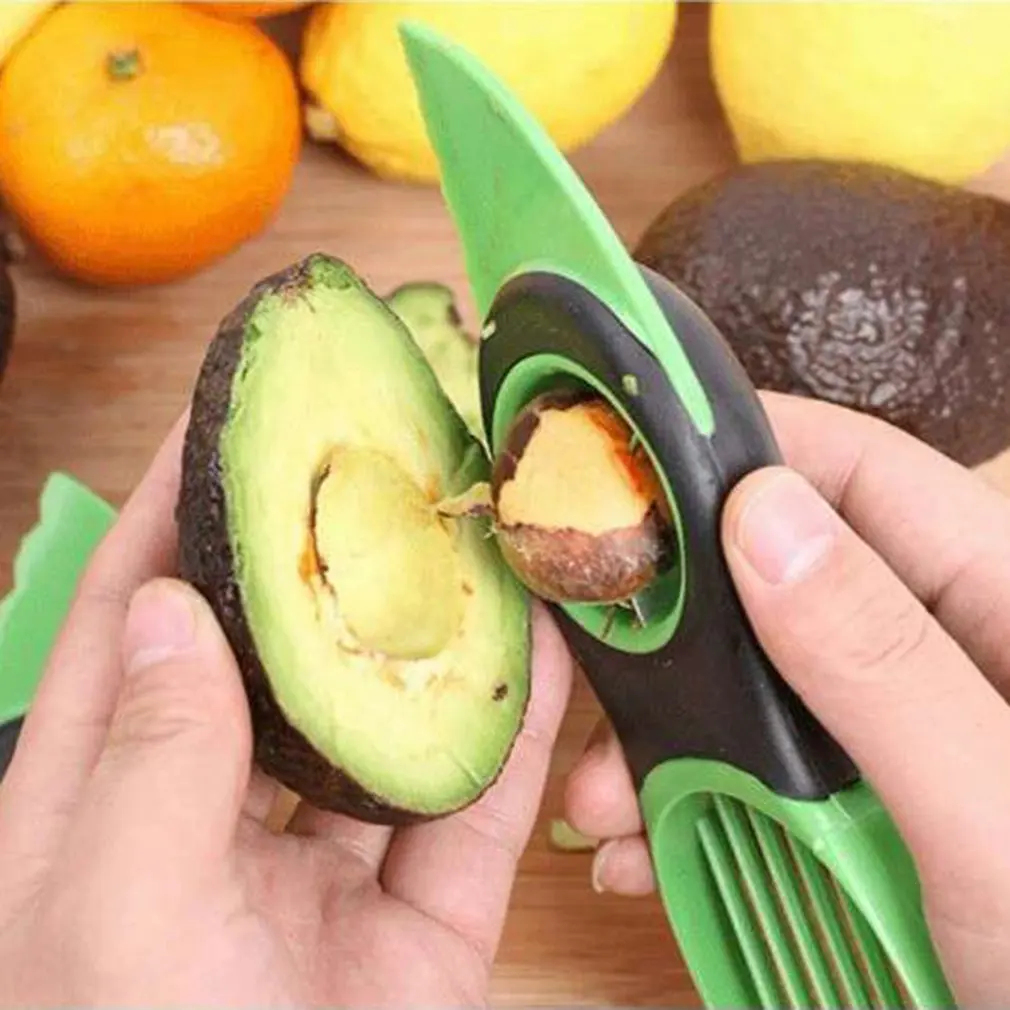 Многофункциональный креативный ABS нож для авокадо сепаратор кожуры целлюлозы кухонный Овощной инструмент для резки нож для авокадо для резки авокадо