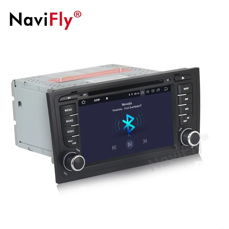Top NaviFly IPS Screen DSP Android 9.0 Car DVD For Audi A6/S6/RS6 1997-2001 2002 2003 2004 GPS Navi Wifi Stereo Autoradio DAB Mic BT 2