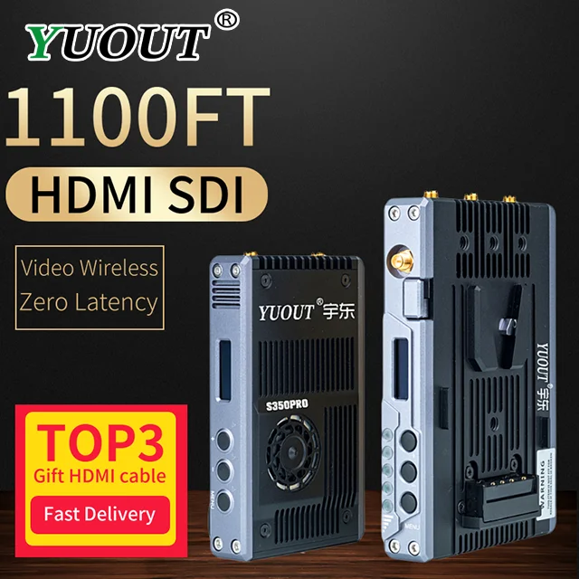 Беспроводная передача YUOUT S350PRO HDMI SDI 1100ft 5 ГГц WHDI беспроводная 1080P HD видео ТВ