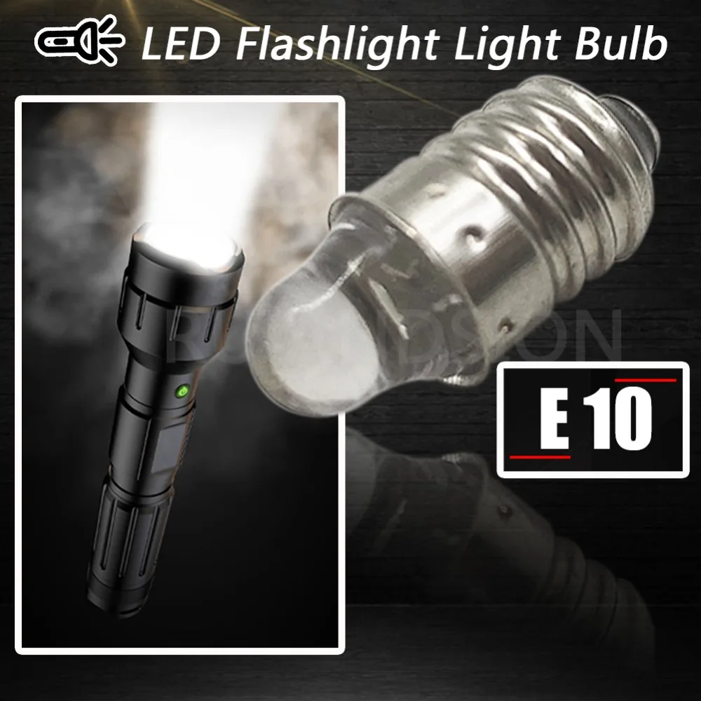 2pcs Xenon white E10 screw base LED torch headlight flashlight bulb 3V Wholesale Warm white 2pcs Xenon white E10 screw base LED torch headlight flashlight bulb 3V Wholesale Warm white