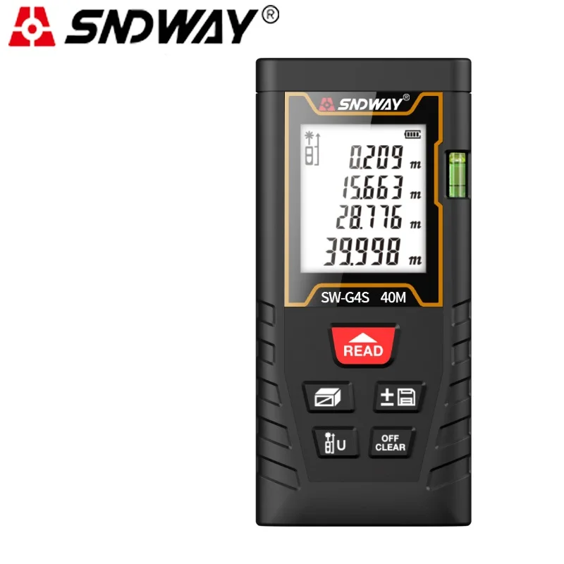 Sndway Laser Distance Meter Range Finder 120m 100m 50m Laser Rangefinder Tape Measure Roulette