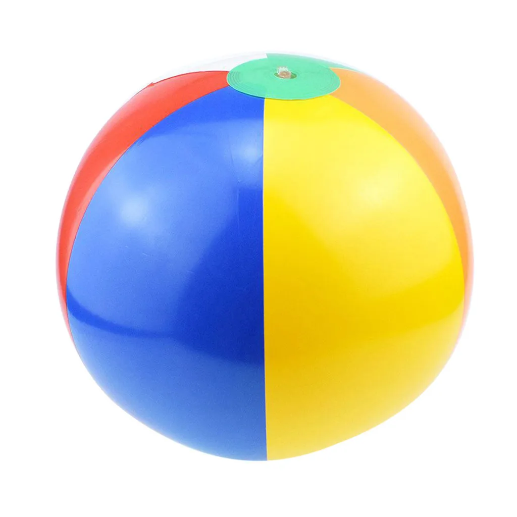 5pcs Inflatable Beach Ball Classic Rainbow Color Pool Party Favors Summer Water Toy Rubber Ball Outdoor Children Toys #B