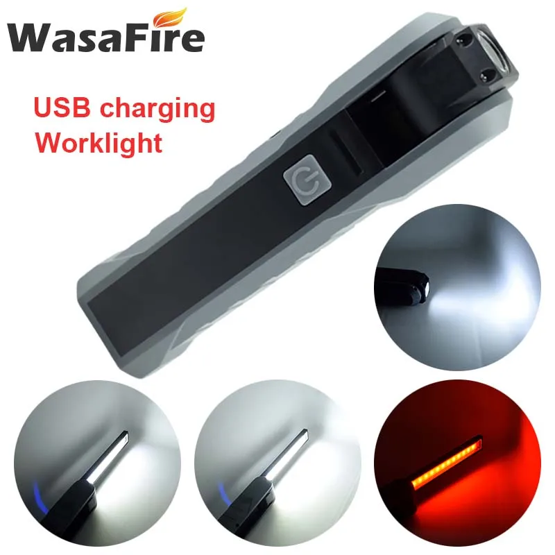 

Portable Rechargeable COB Working Light Powerful Rotatable 3 Modes LED Flashlight Lantern Camping Car Repairing Torch Lamp