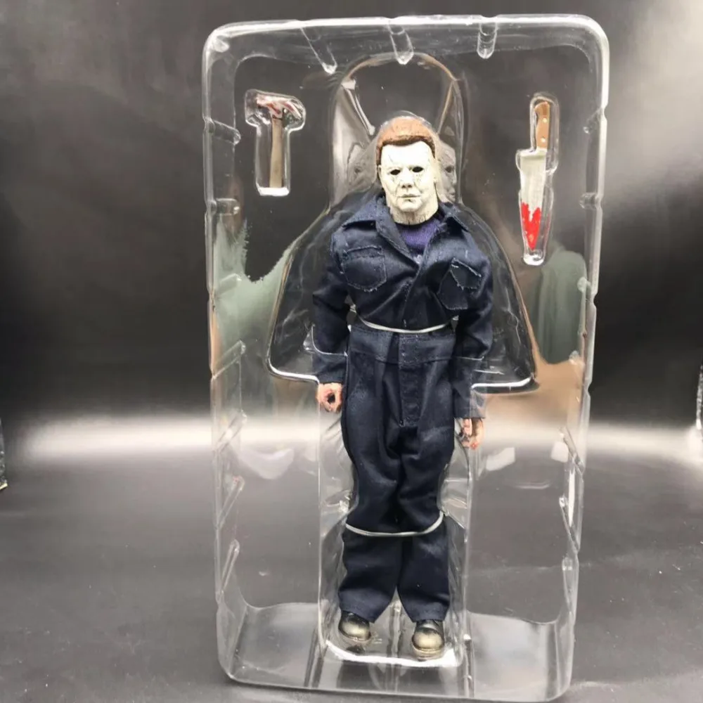 18CM Original NECA New Halloween Ultimate Real clothes Michael Myers Action Figure PVC Joint movable collection toy gift