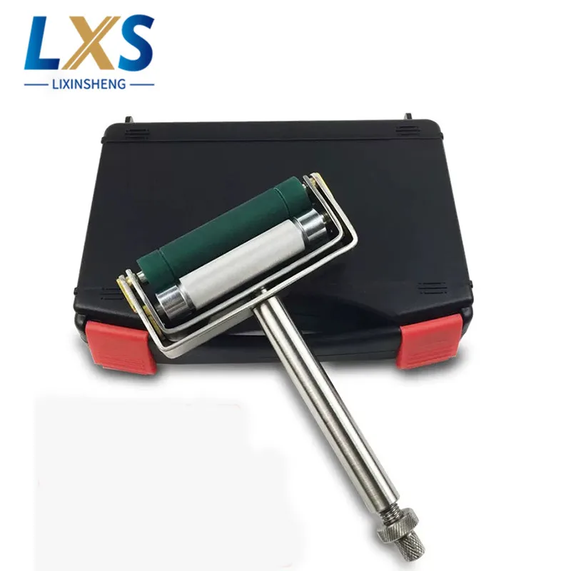 

60~300 LPI Stainless Steel Flexographic Handle Ink Proofing Instrument Manual Ink Color Printing Roll Anilox Rubber Roller