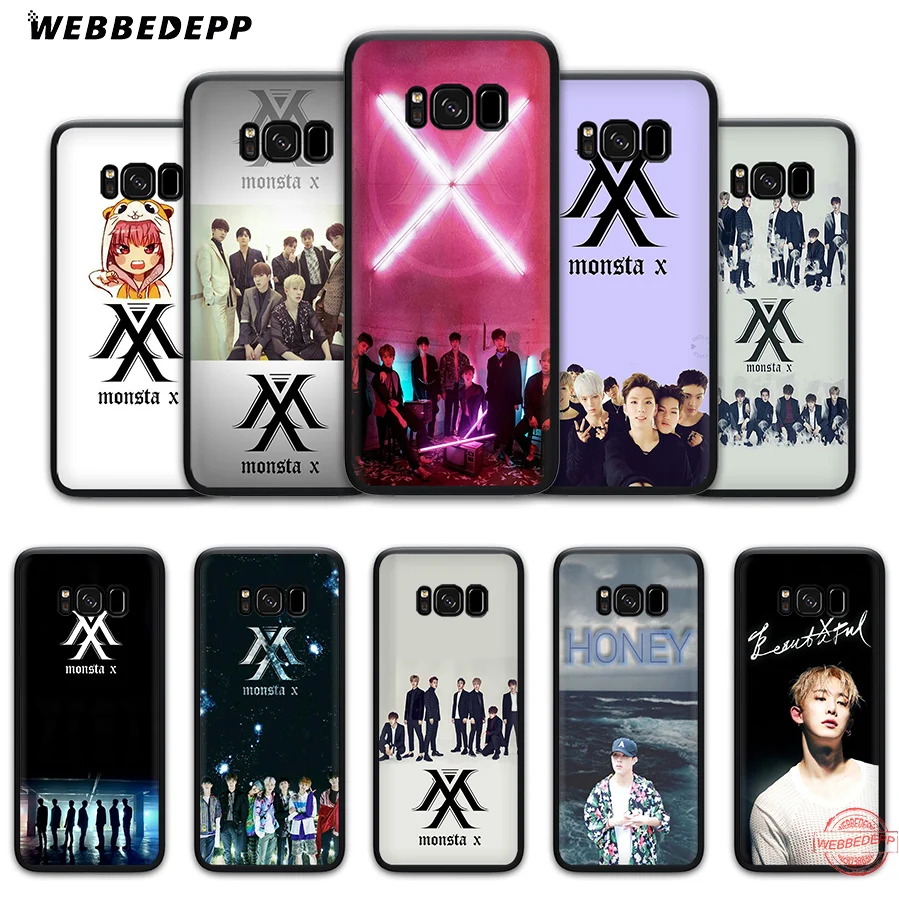 WEBBEDEPP Monsta X KPOP Boy мягкий чехол для Samsung J4 J6 Prime Plus J8 2018 J7 Dou A20E A70S A51 A71 A81 A91 | Мобильные
