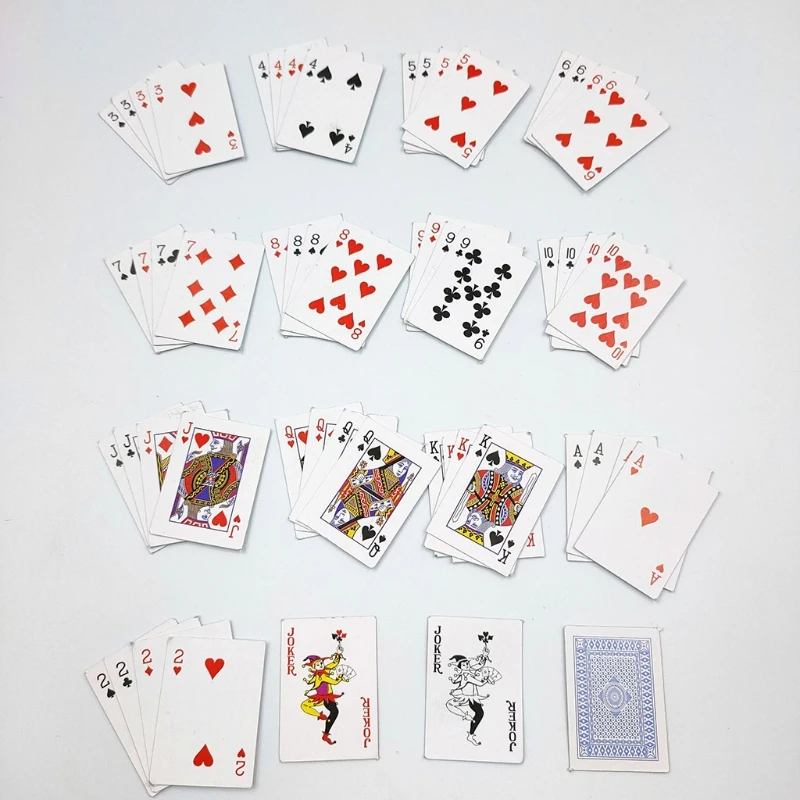 4 3cm Mini Spielkarten Schlüsselbund Kleiner Poker Brettspiel SchlüsselbunNZ8 