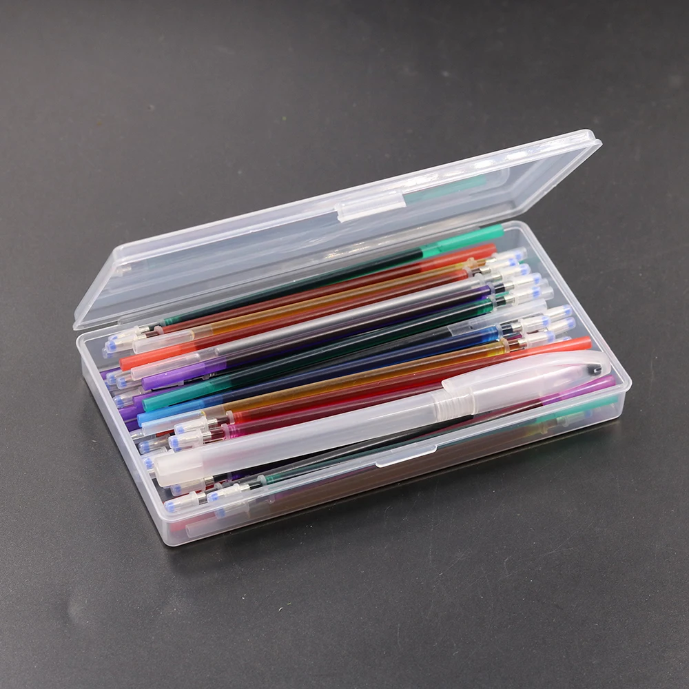 40 шт. маркер для ткани водостираемая ручка растворимые Исчезающие заправки с коробкой для хранения крестиком аксессуары для пошива - Цвет: mixed