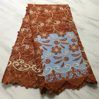 

2020 Latest Nigerian Lace Fabric High Quality Embroidered African Laces Fabric For Wedding Dress French Tulle Lace With Stones