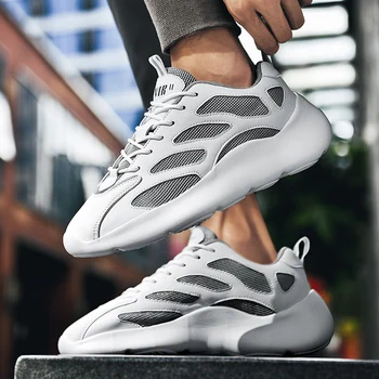 

Casual Shoes Men Sneakers Lace-up Mesh Shoes For Men Breathable Comfortable Fashion Flat Men Shoes Tide Non-slip Hot Sale