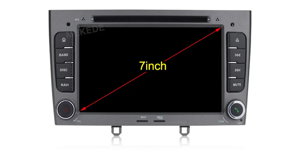 Best MEKEDE 7 inch 1024*600 8 Core Android 9.0 4G RAM 64GROM Multimedia Car dvd Player For Peugeot 308 408 with wifi radio GPS BT RDS 12