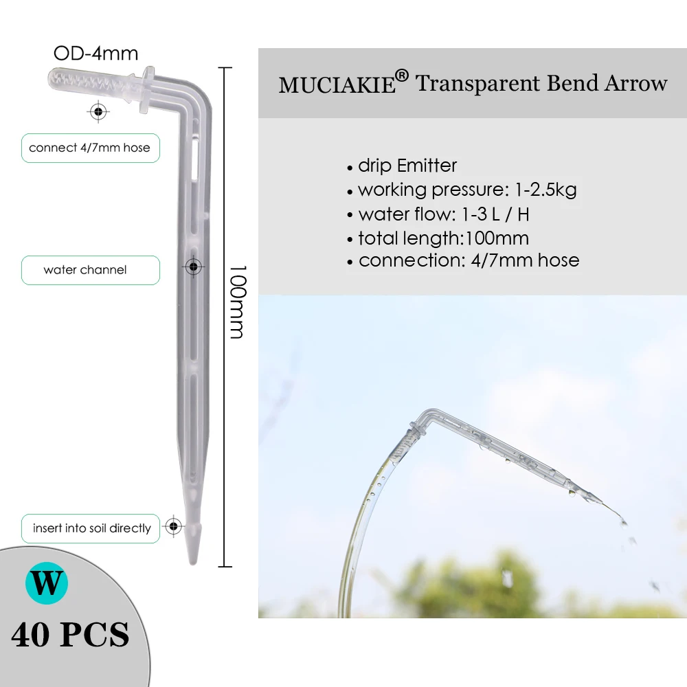 Garden Sprinkler MUCIAKIE Variety Style Adjustable Irrigation Sprinkler Garden Emitters Stake Dripper Micro Spray Rotating Nozzle Watering Arrow