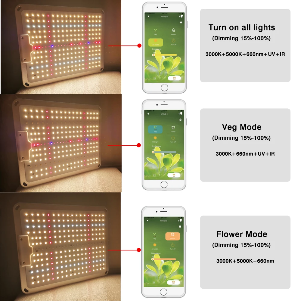 Tanie Rosną światła Samsung LM301H LED inteligentny ściemniania timing Phytolamp DIY sklep