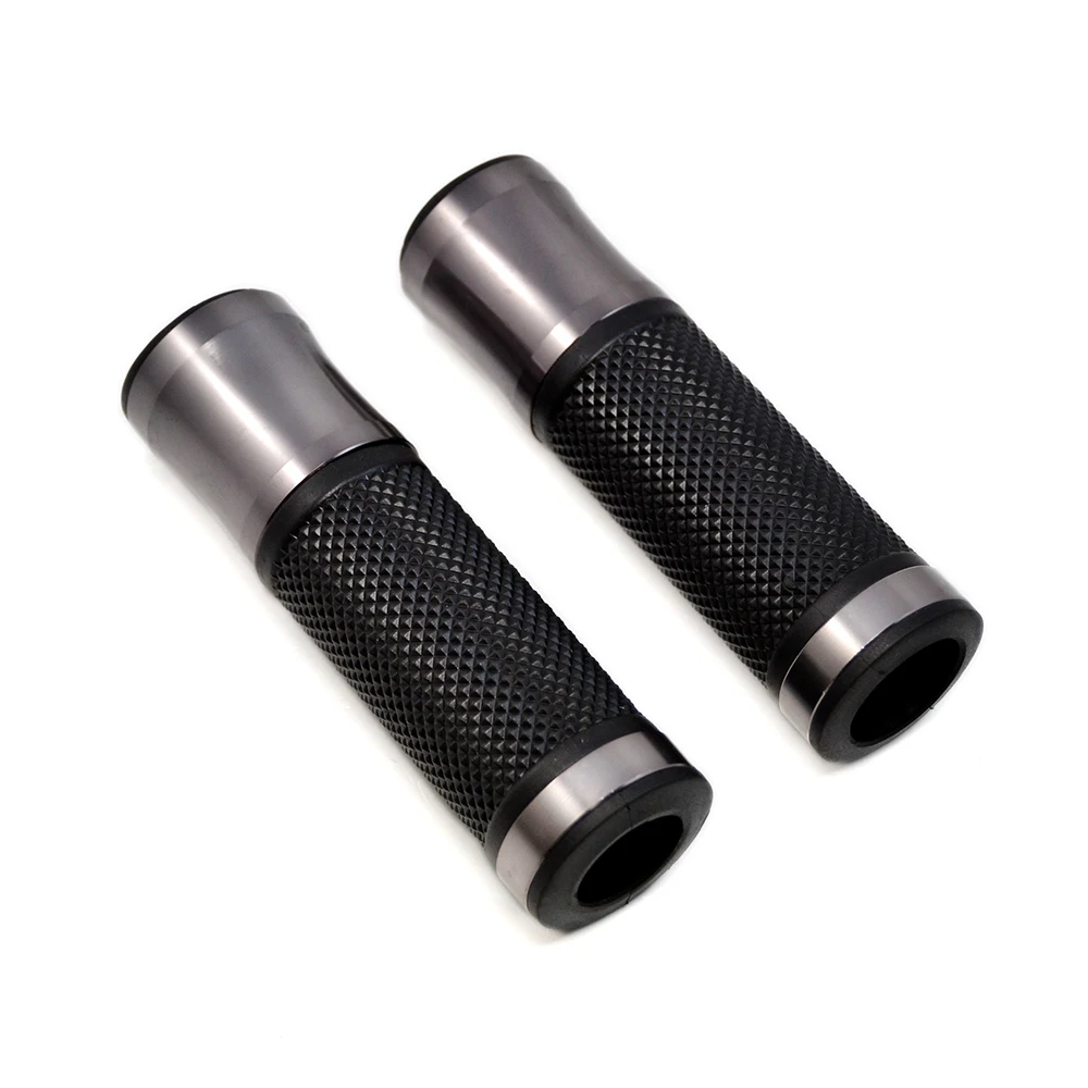 Серый JAER 7/8 ''мотоциклетные ручки руля CNC 22 мм уличные гонки мото гоночное сцепление Концевая вилка слайдер - Цвет: Серый