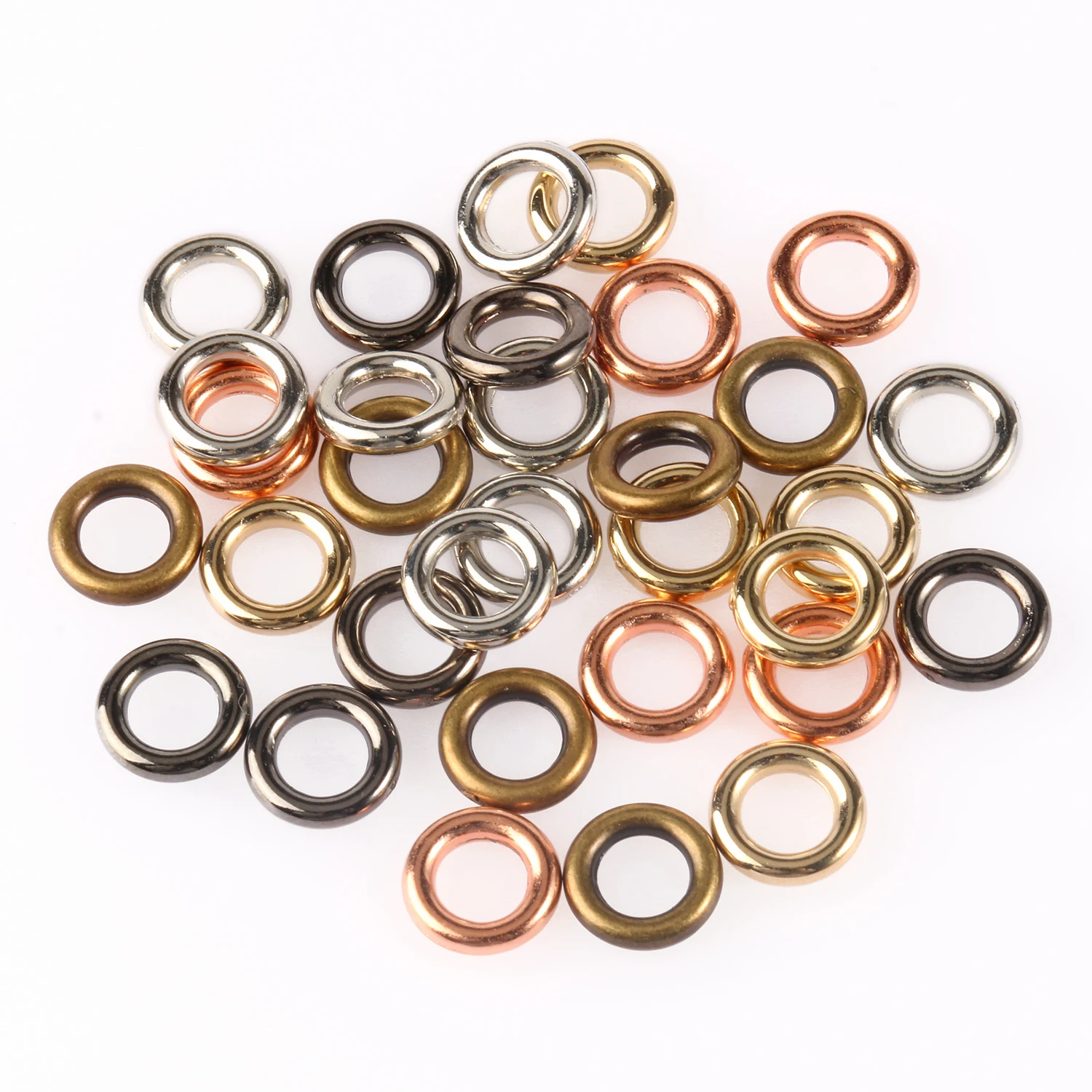 

500-50pcs Plate Gold/Silver Color Circle CCB Spacer Beads Closed Rings Earring Hoops For Jewelry Making DIY Necklaces Bracelets