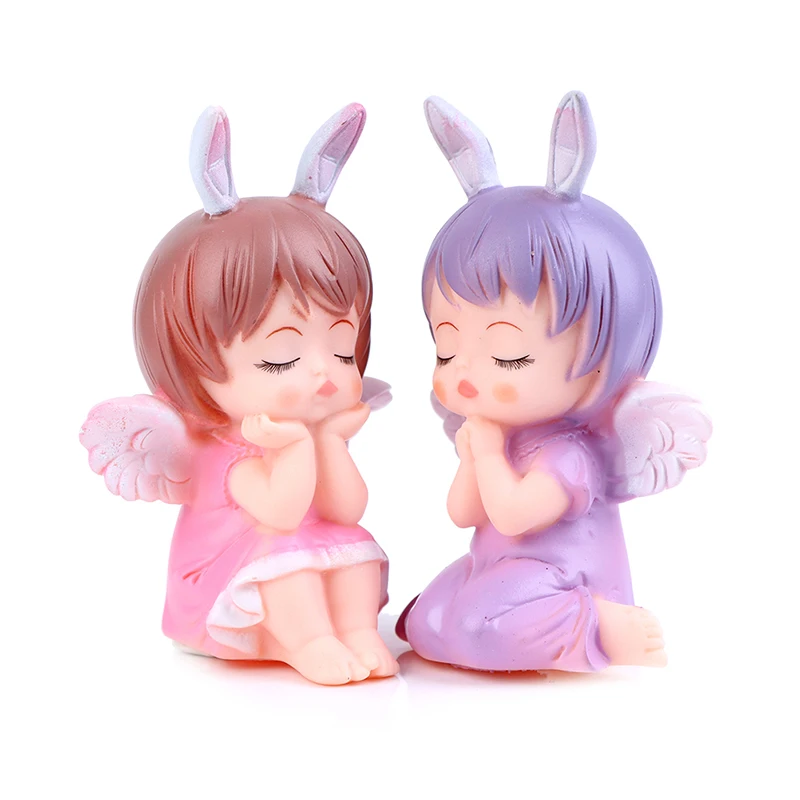 Cute Angel Anne Figurines Cake Topper Decoration Kawaii Angel Figure Toys for Birthday Party Cake Desktop Decor Ornament 1PC ornament crafts,miniature figurines,miniature ornament
