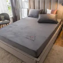 2019 venta al por mayor sábanas de cama ropa de cama invierno cálido franela sábana equipada con elástico Queen King doble tamaño completo sábana plana