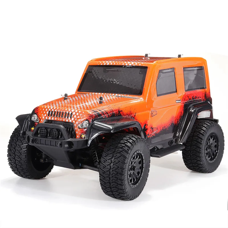 Высокое качество 1/10 2,4G 4WD 94702 пропорциональное управление Металл большая передача RC автомобиль гусеничный внедорожник модели - Цвет: Оранжевый