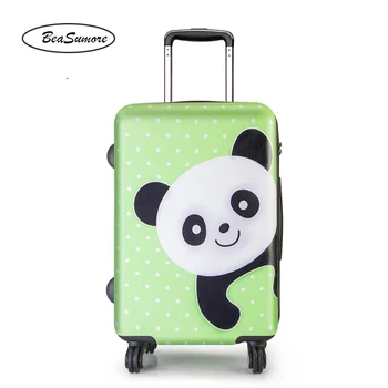 

BeaSumore Cute Cartoon Children Rolling Luggage Spinner boy girl Suitcase Wheels Students Password Travel Bag Cabin Trolley