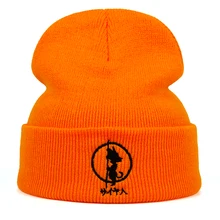 Шапка-бини с вышивкой «Жемчуг дракона» для женщин и мужчин, вязаные теплые зимние шапки для мужчин и женщин, однотонные Повседневные шапки в стиле хип-хоп с манжетами