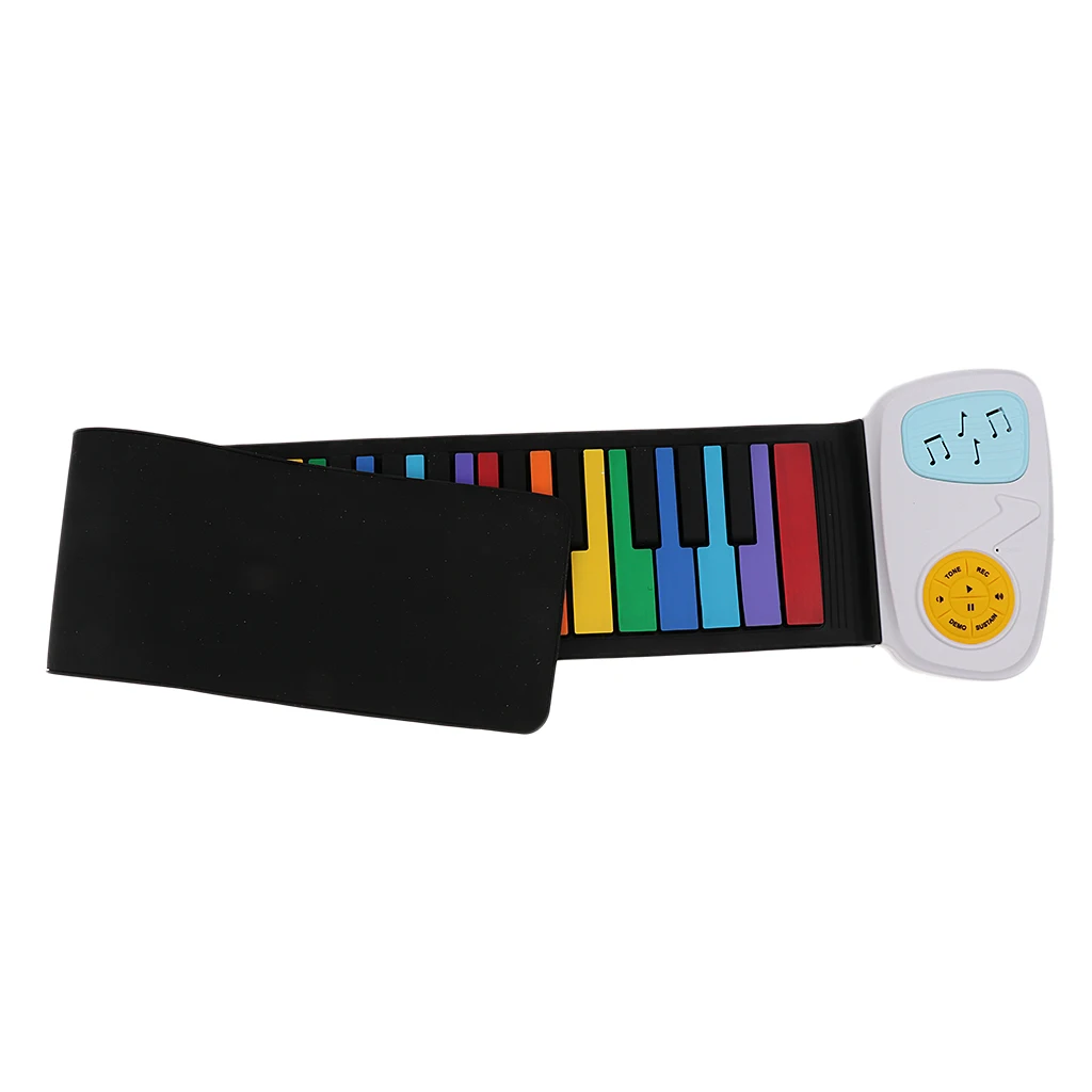 

Colorful 49 Keys Silicon Digital Roll Up Piano W/ Loud Speaker Gift Keyboard Instruments For Kids