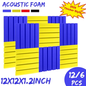

24pcs New Soundproofing Foam Panel Studio Acoustic Panel 300x300x30mm Strip Shape Soundproof Absorption Treatment Panel
