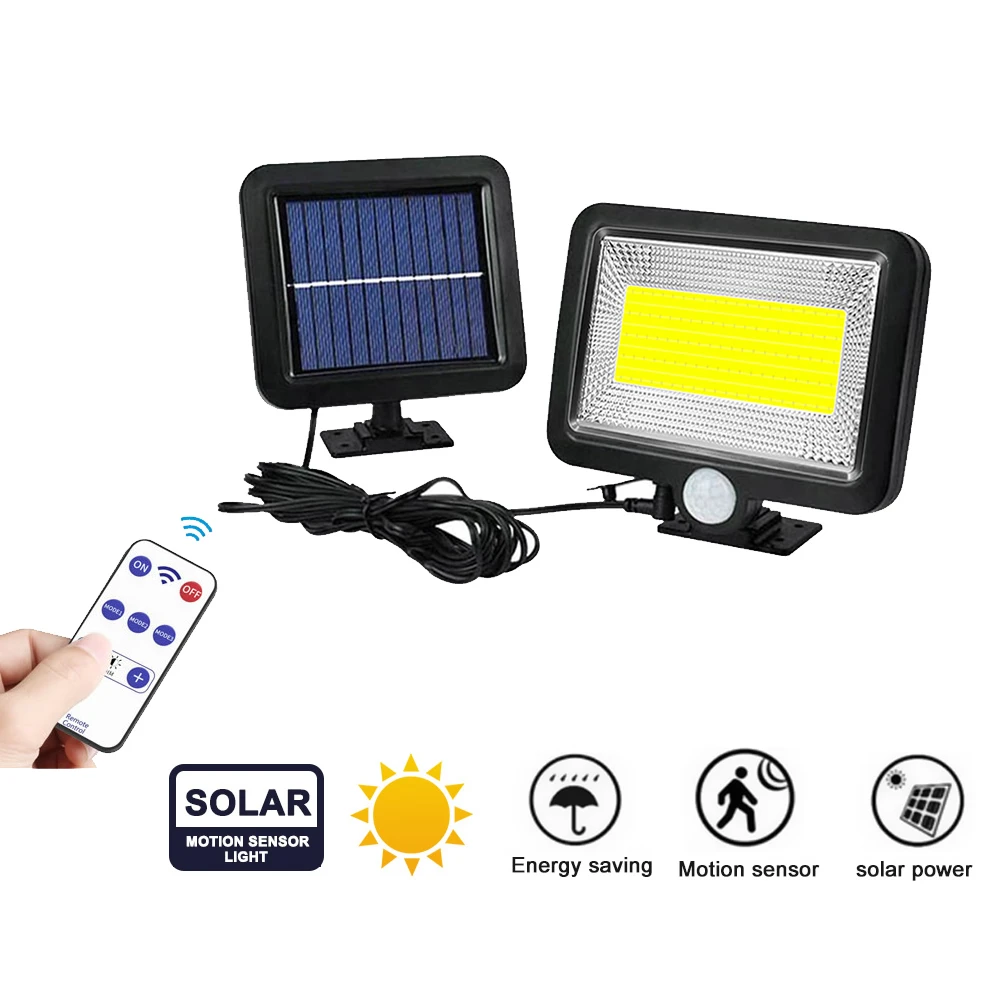 

100 LED solar Generation Power Energy PIR Infrared Motion Sensor Garden Security Lamp Outdoor Light for for Garden Décor seperab