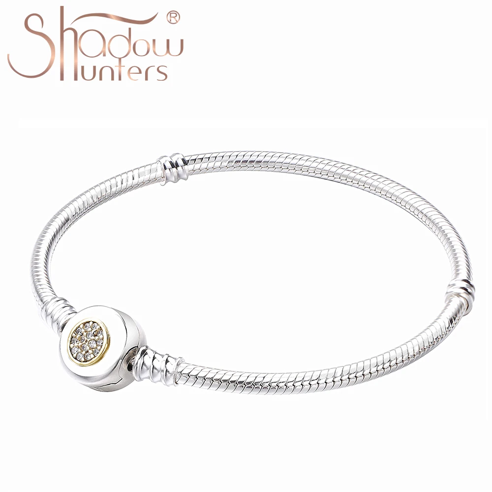 

SHADOWHUNTERS Popular 925 Sterling Silver Crystal Classic Clasp Bracelets & Bangles Women Gift Silver 925 Jewelry Making