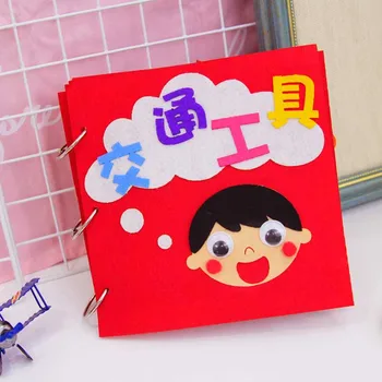 

Felt Transportation Theme Montessori Quiet Book Early Learning Educational Picture Book Handmade DIY Material Kit For Children