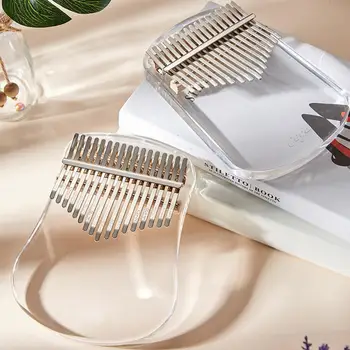 

17 Keys Clear Kalimba Portable Thumb Piano Acrylic Mbira Keyboard Finger Musical Instruments Mbira Likembe Sanza Calimba Piano