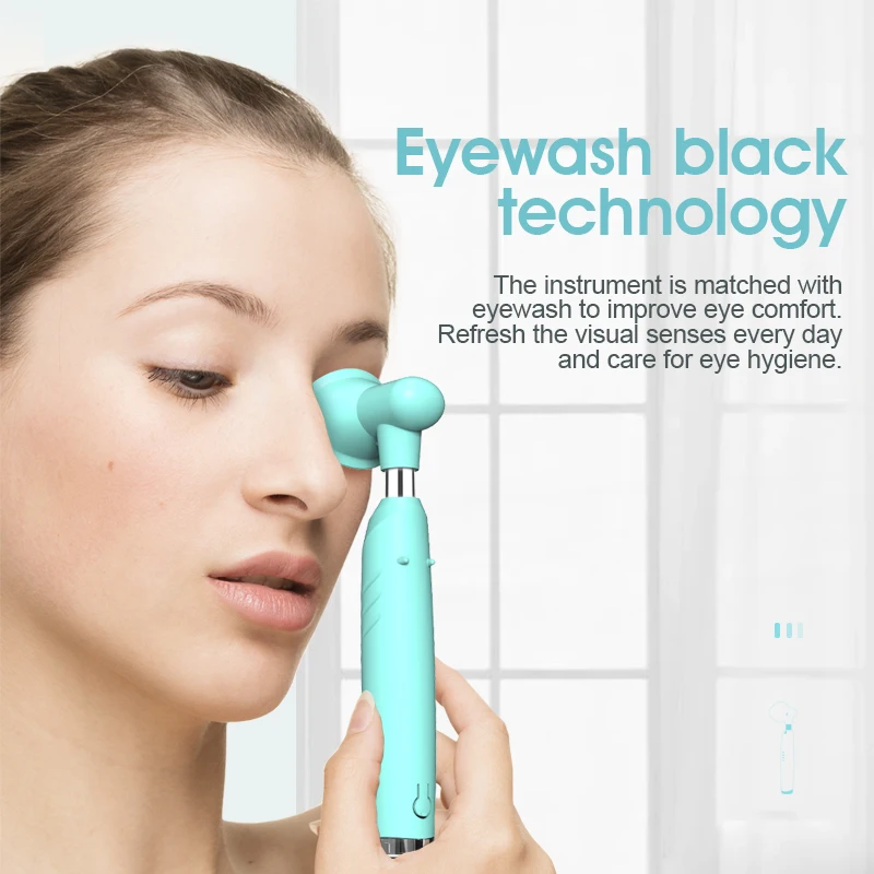 Electric Eyewash Massager Vibration Instrument Anti Wrinkle Eye Massage Stick Dark Circle Removal Aging Eyes Care Portable USB