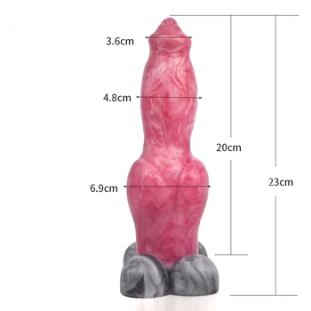 Animal Dildo Dog Penis Large 45cm Long Anal plug G Spot Stimulate Soft Silicone Huge Big Dick Suction Cup Sex Toys For Women 2